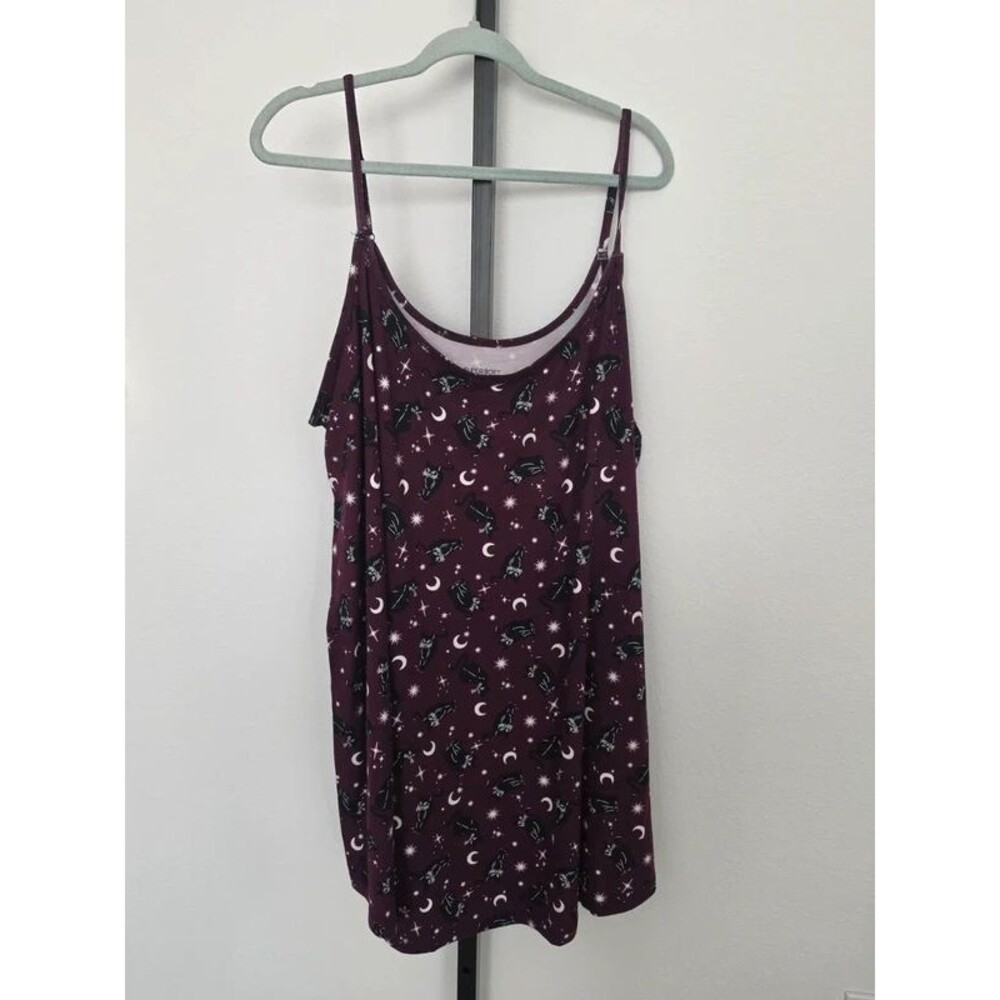 Torrid Super Soft Cami Sleep Mini Gown - Sabrina Cats Purple